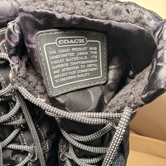 COACH SHAINE Black Nylon Winter Boots, Size 8.5 - Picture 3 of 6